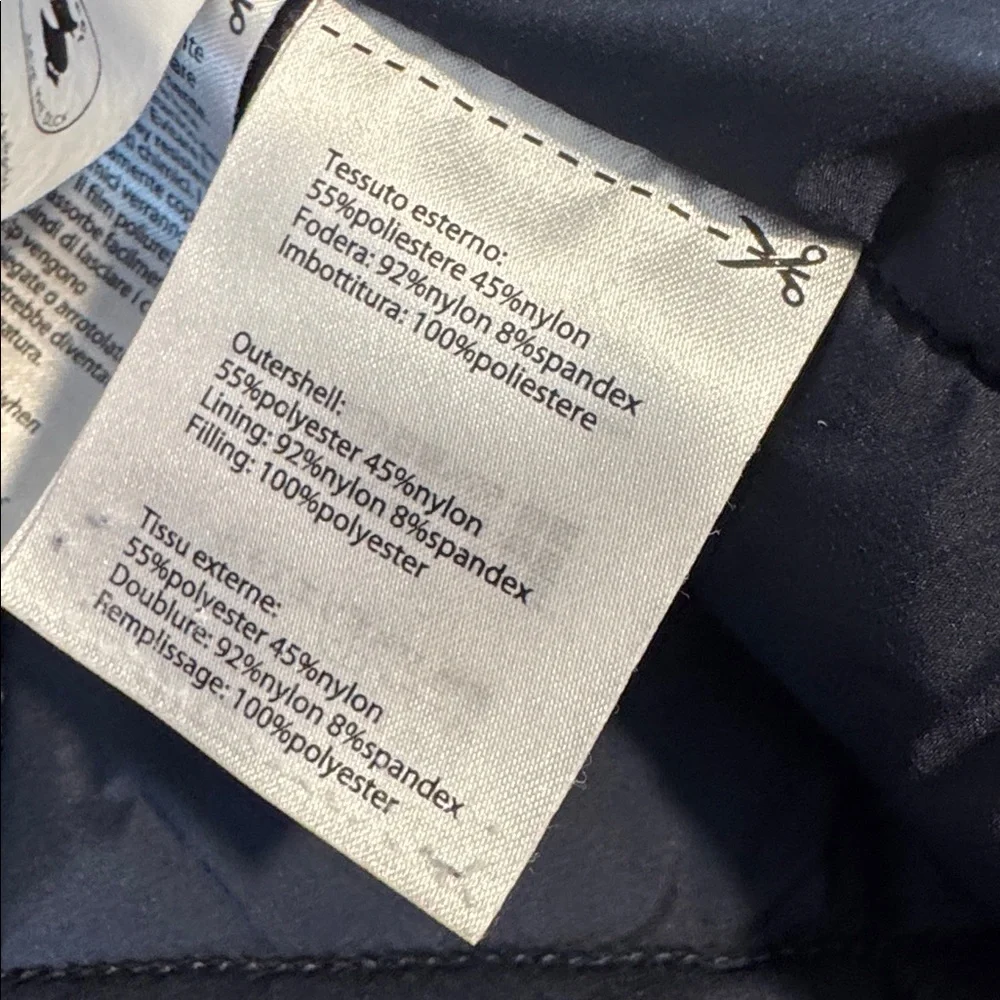 Save the Duck quilted techno fabric Peacoat Navy size Large